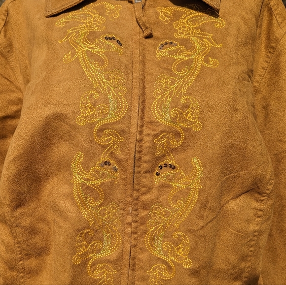 🆕Essentials Camel and Gold Sequin jacket(22/24) - Picture 3 of 7